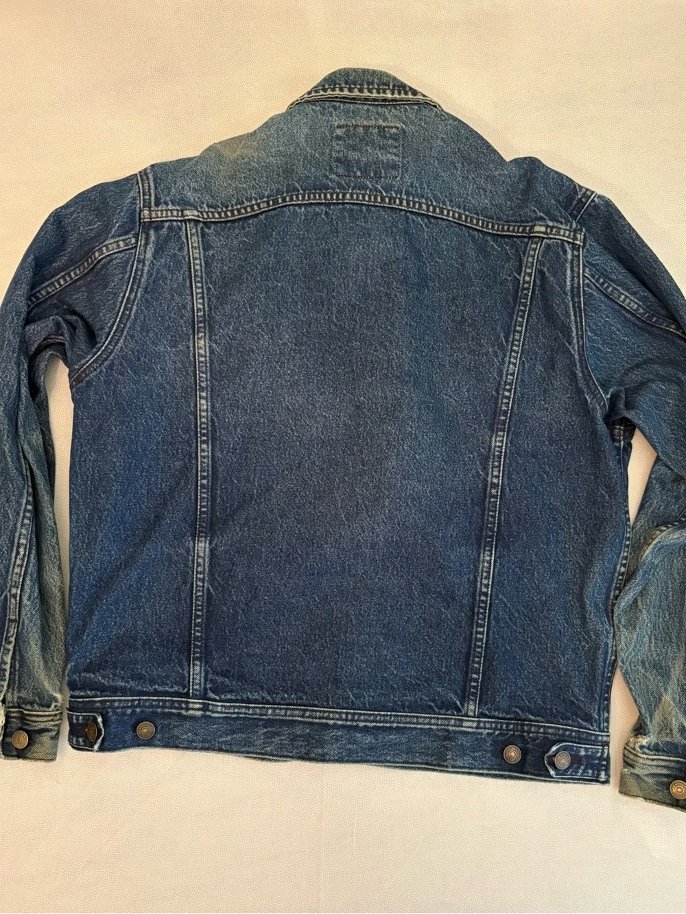 Vintage Lee Men's Distressed Vintage Blue Denim Jacket